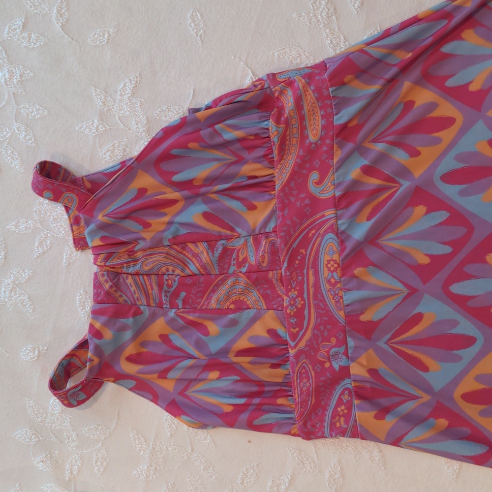 Vintage Psychedelic Dress (S) 90s retro